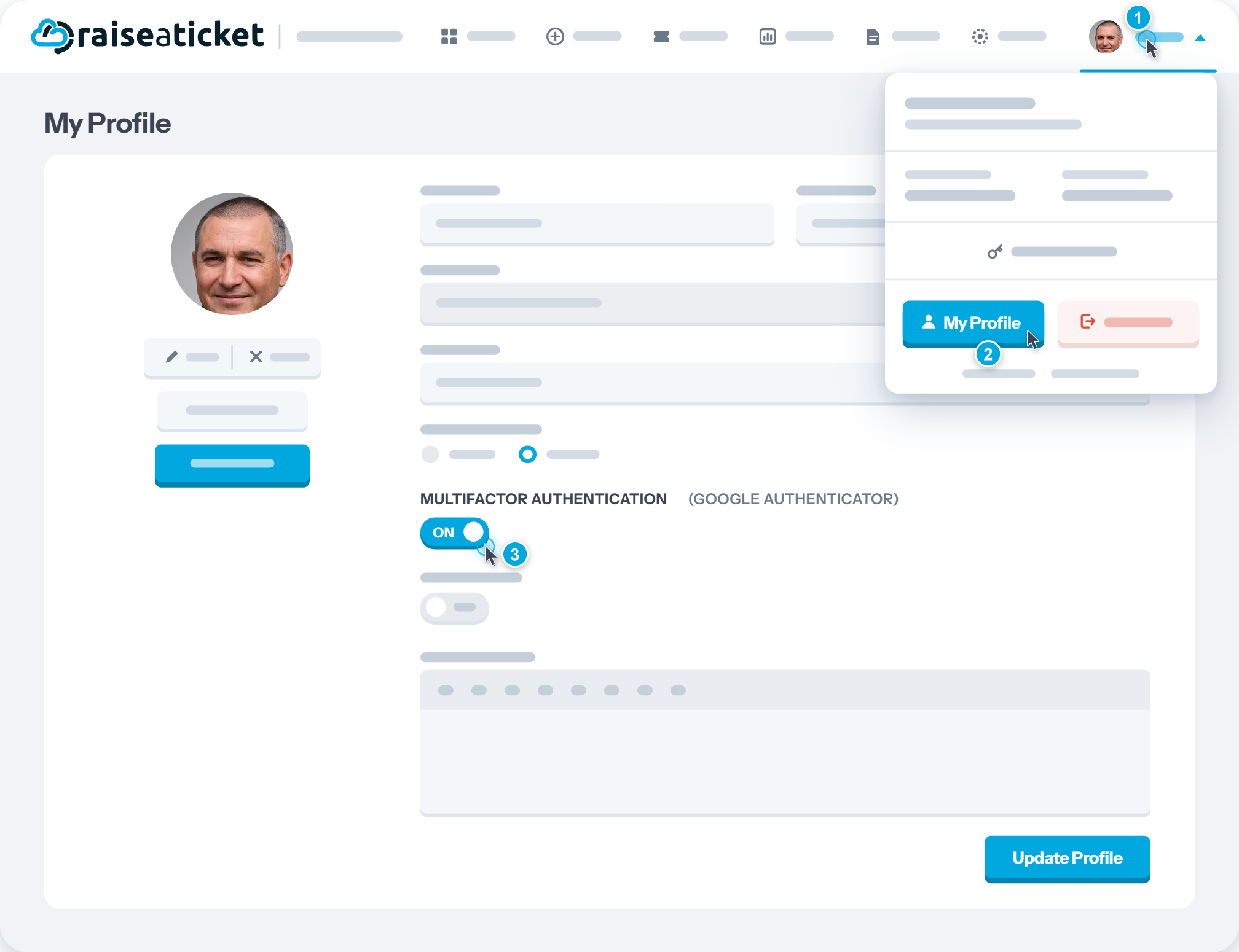 MFA enable option